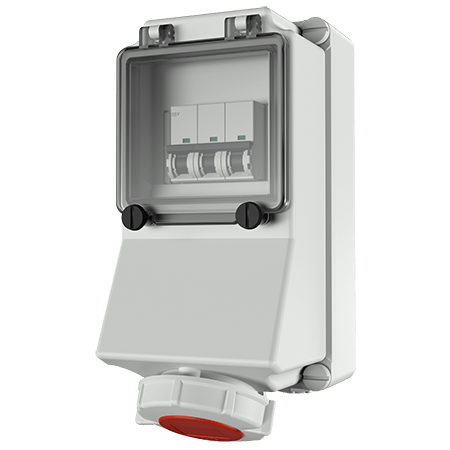 MENNEKES 400V 16A 4P 明装插座 7144 产品图