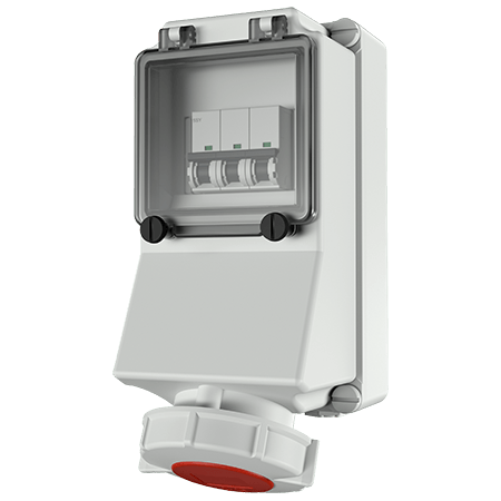MENNEKES 400V 32A 4P 明装插座 7146（32A 400V 4极）产品图
