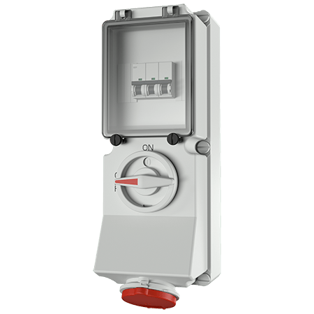 MENNEKES 壁装式插座 DUO 7219 7219（32A 400V 4极 IP44）产品图