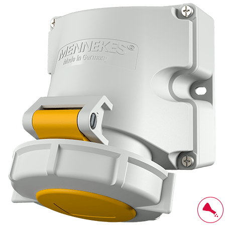 MENNEKES 带 TwinCONTACT 双接线端子的明装插座 9140 9140（16A 110V 5极 IP67）产品图